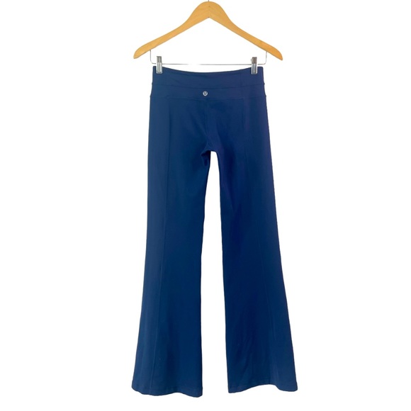 lululemon athletica Pants - Lululemon Reversible Groove Yoga Pants Navy Blue Women’s Leggings Size 4